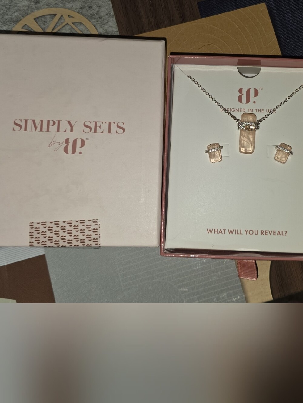 Simply Sets Rose Gold Necklace & Earring Set by Simply Sets